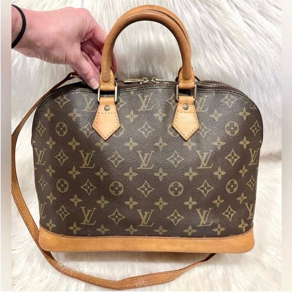 GOOD CONDITION! Authentic Louis Vuitton Alma PM Shoulder Bag Tote Handbag Purse - Picture 5 of 16